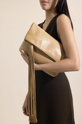 Thalitha Clutch-BROWN-HANDBAGCLUTCHES-MICHAEL KORS COLLECTION