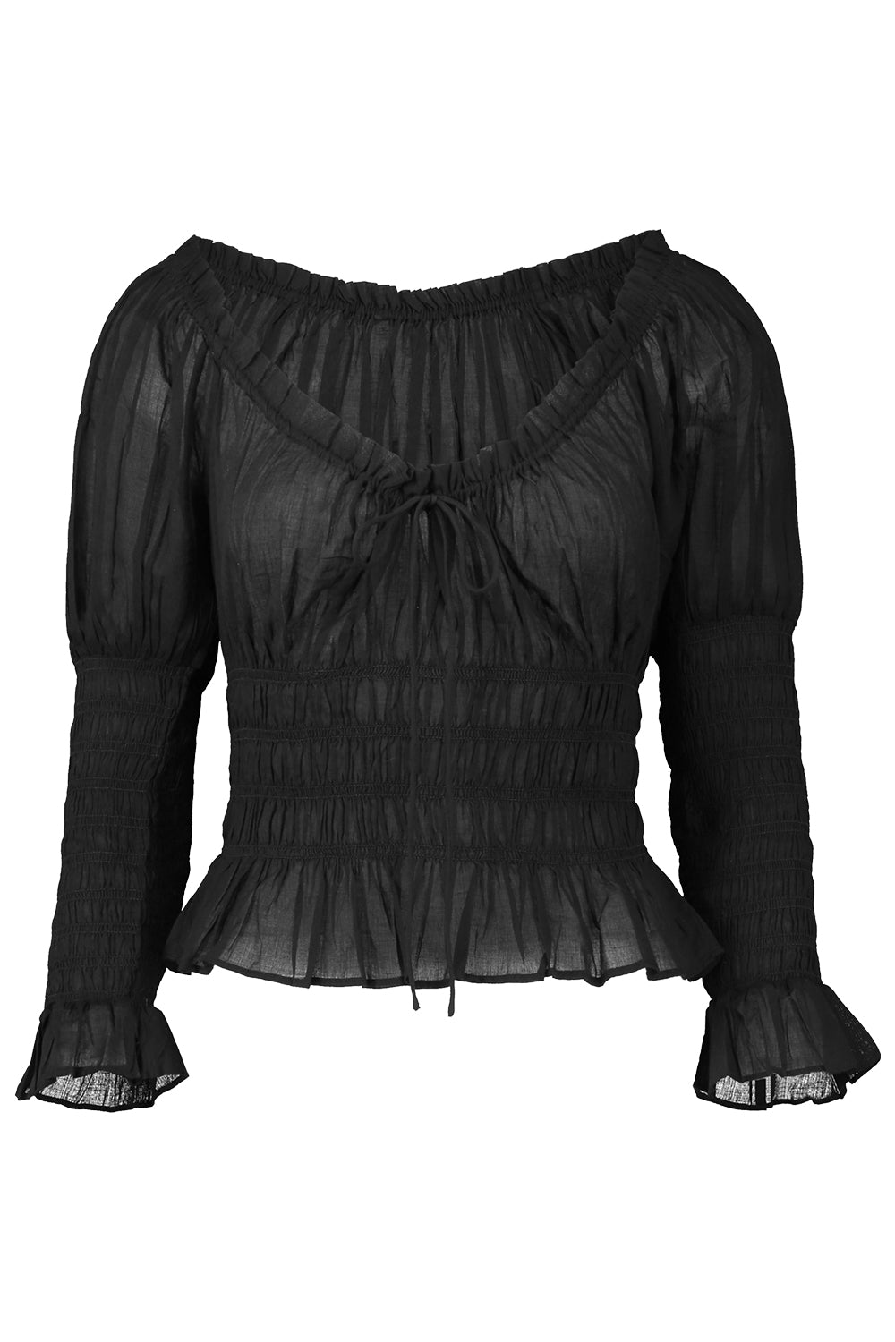 Baptisia Blouse-BLACK-XS-CLOTHINGTOPBLOUSE-DOEN
