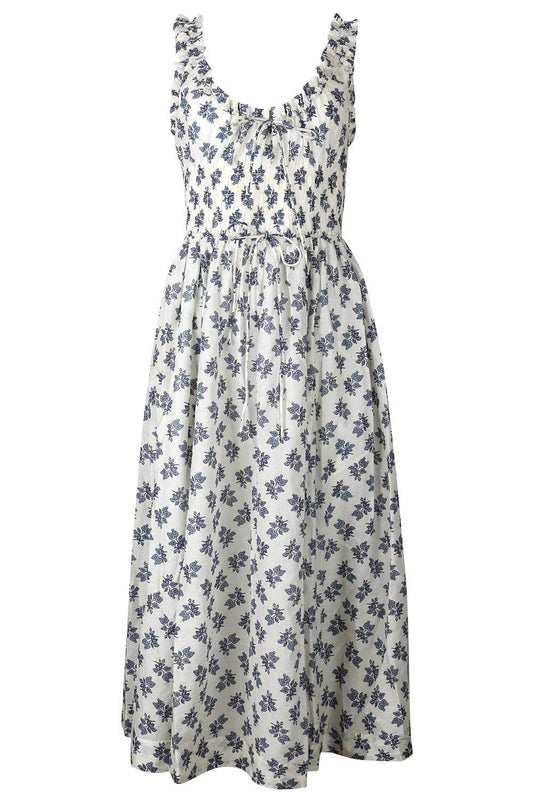 Emmaretta Midi Dress-CREMPOMM-XS-CLOTHINGDRESSCASUAL-DOEN