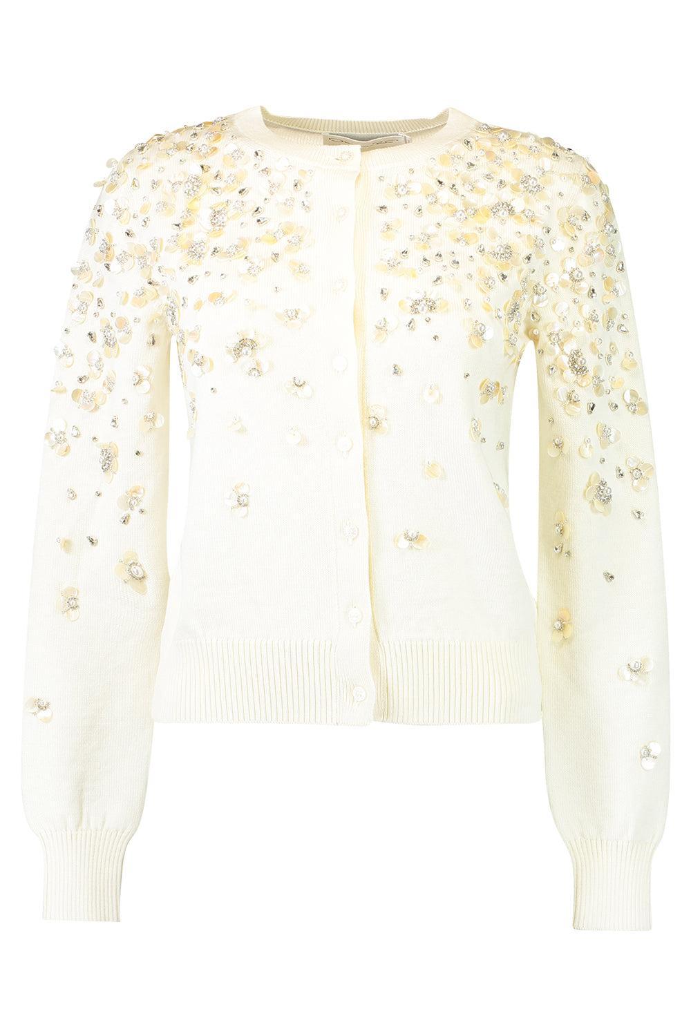 Mother of Pearl Embroidered Cardigan-IVORY-XS-CLOTHINGTOPCARDIGAN-OSCAR DE LA RENTA