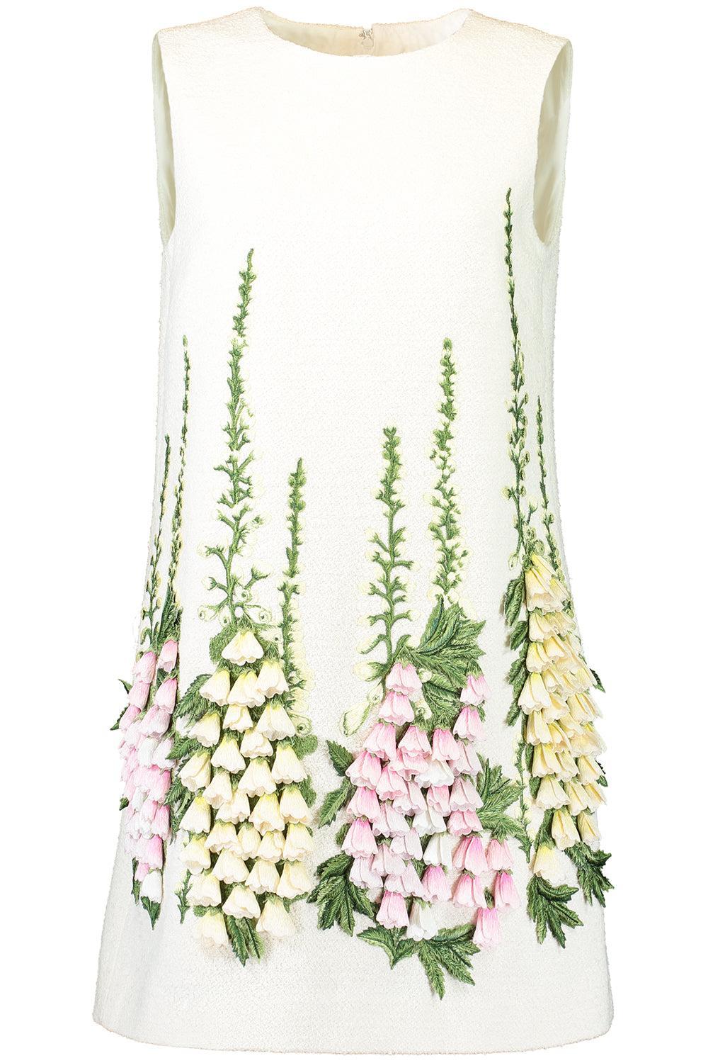 Sleeveless Embroidered Shift Dress-IVORY-4-CLOTHINGDRESSCOCKTAIL-OSCAR DE LA RENTA