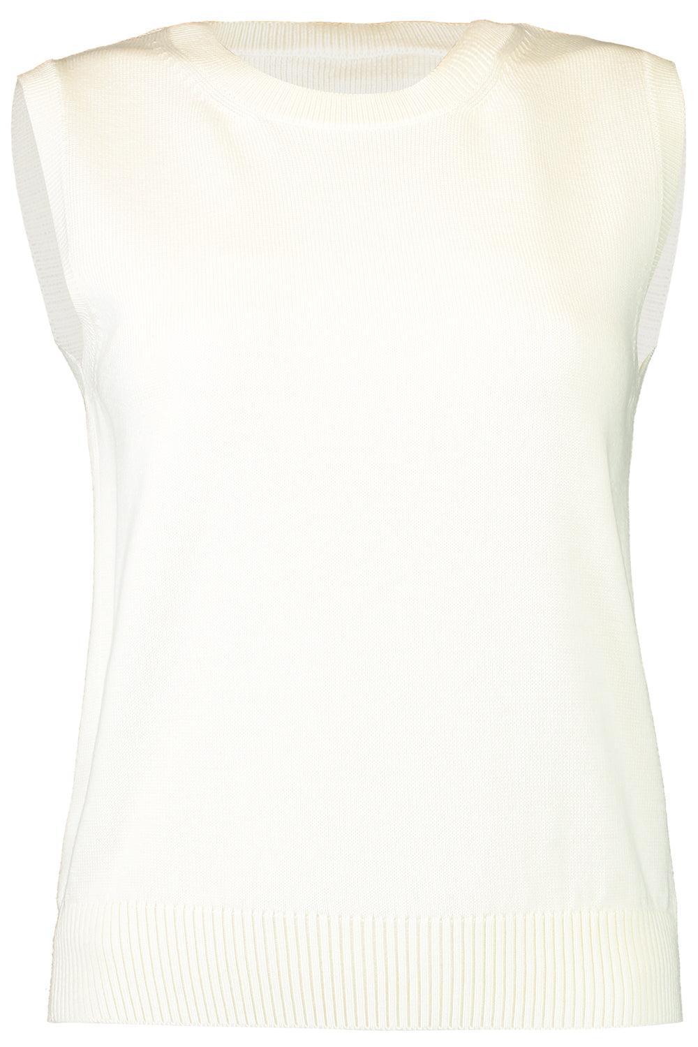 Solid Tank-IVORY-XS-CLOTHINGTOPTANK-OSCAR DE LA RENTA