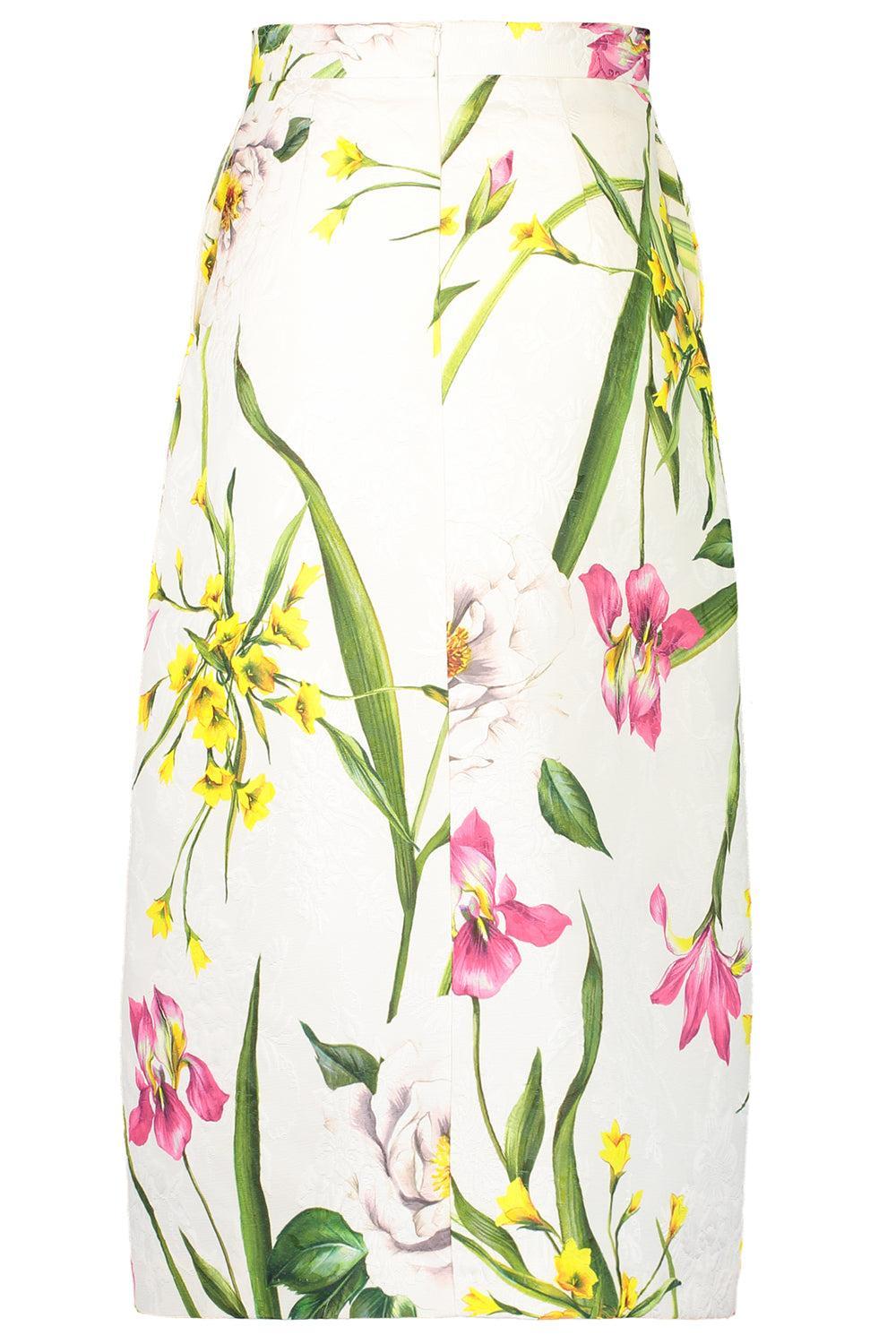 Jardin Midi Skirt-WHITE-40-CLOTHINGSKIRTMIDI-LUNATICA