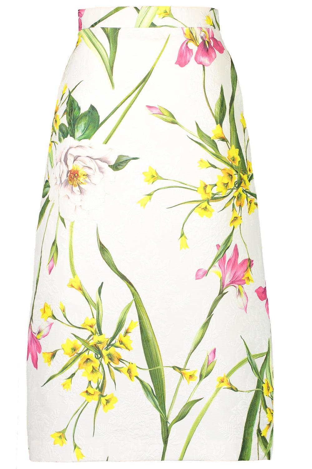 Jardin Midi Skirt-WHITE-40-CLOTHINGSKIRTMIDI-LUNATICA