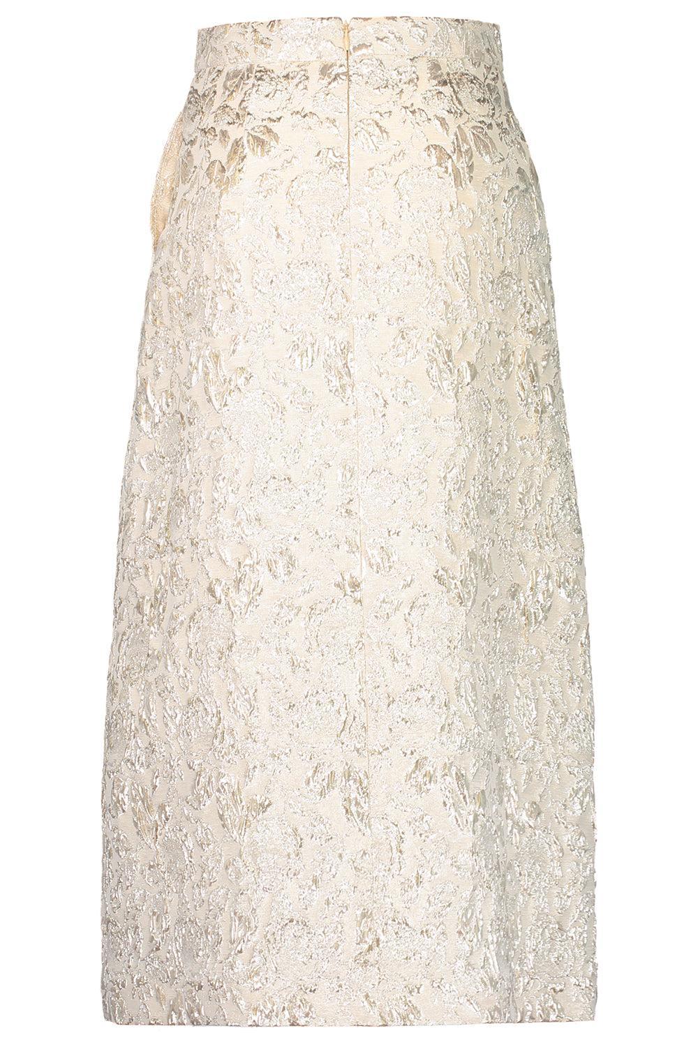 Venice Midi Skirt-CHAMPAGNE-38-CLOTHINGSKIRTMIDI-LUNATICA
