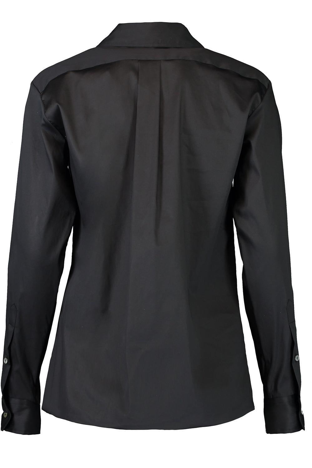 Long Sleeve Front Button Shirt-BLACK-38-CLOTHINGTOPBLOUSE-LUNATICA