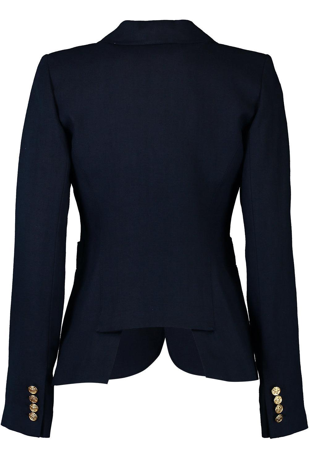 Classic Duchess Blazer - Navy-NVYLINEN-2-CLOTHINGJACKETBLAZERS-SMYTHE