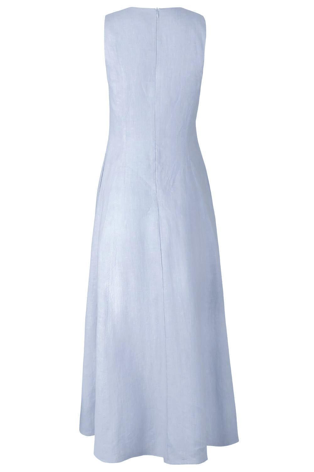 Sleeveless Maxi Dress-BLUE-40-CLOTHINGDRESSCASUAL-ELEVENTY