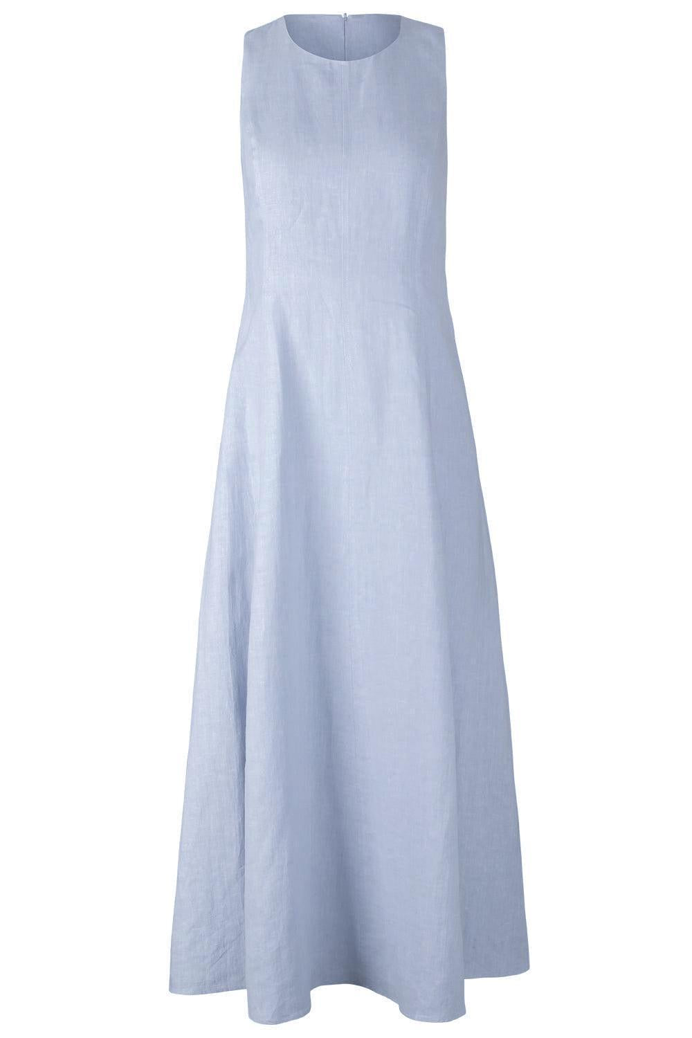 Sleeveless Maxi Dress-BLUE-40-CLOTHINGDRESSCASUAL-ELEVENTY