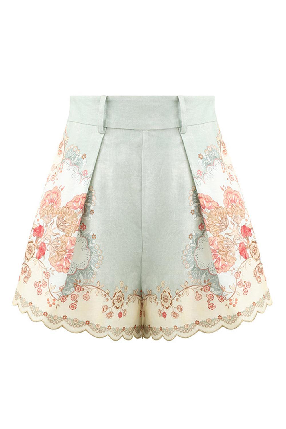 Daylight Tuck Short-GREEN-0-CLOTHINGPANTSHORT-ZIMMERMANN