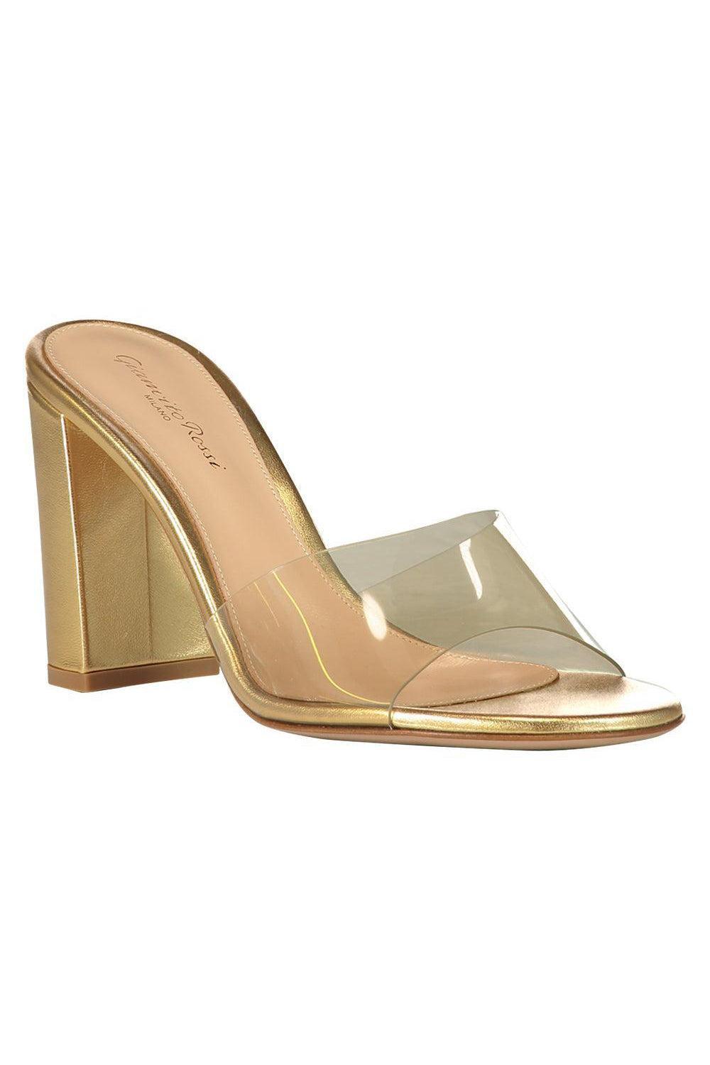  Glass Pump 85-GOLD-36.5-SHOEPUMP-GIANVITO ROSSI 