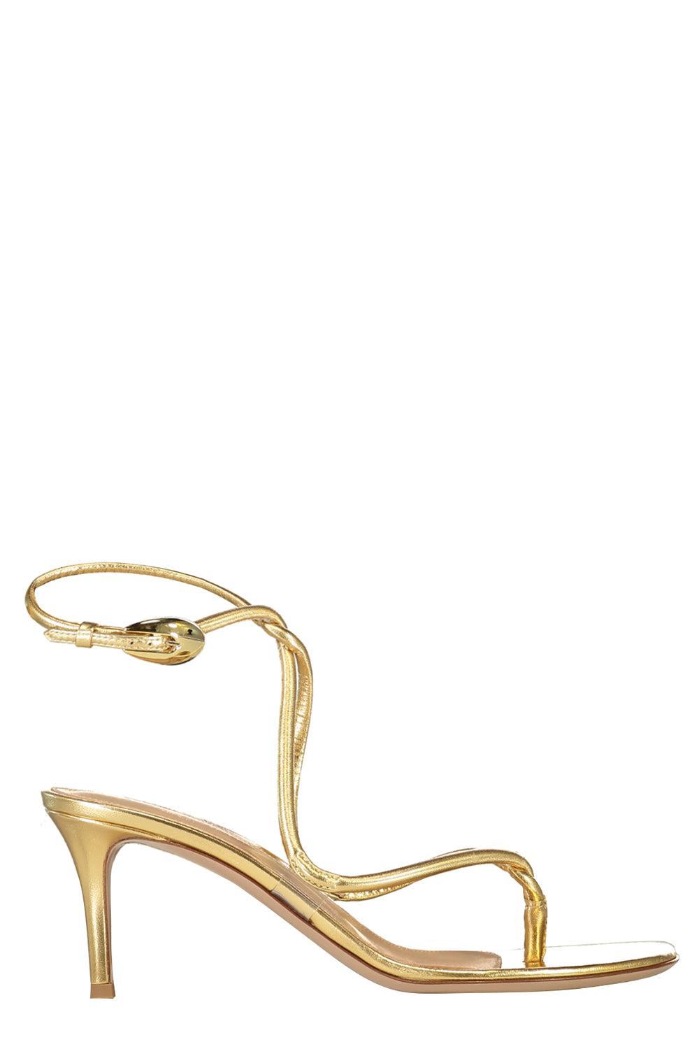 Mamba Silk Sandal 70-GOLD-36-SHOESANDAL-GIANVITO ROSSI