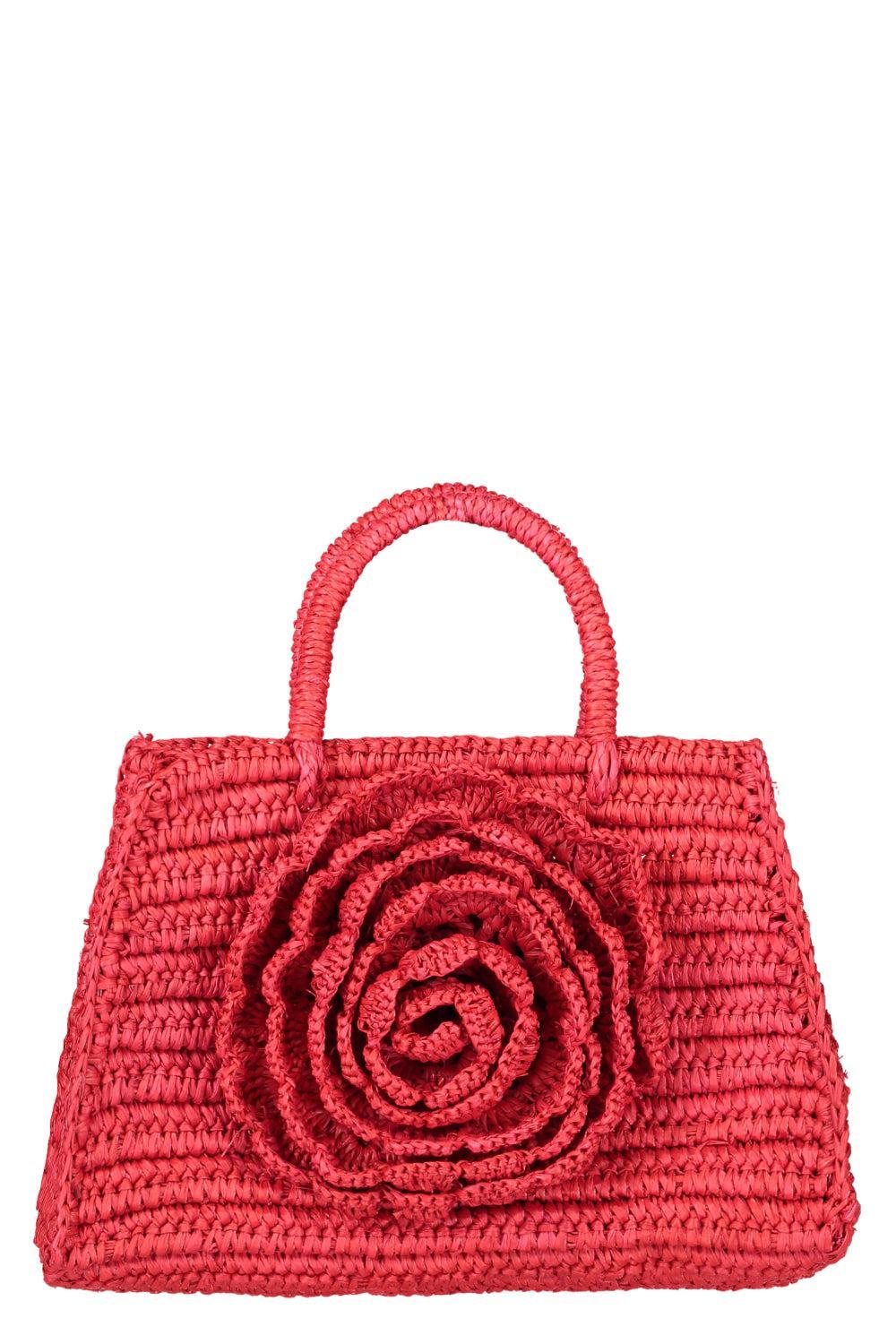 Rose Small Bag - Red-RED-HANDBAGTOP HANDLE-AMOR Y MEZCAL