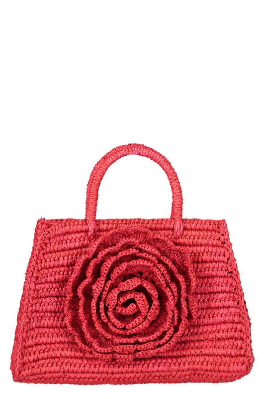Rose Small Bag - Red-RED-HANDBAGTOP HANDLE-AMOR Y MEZCAL