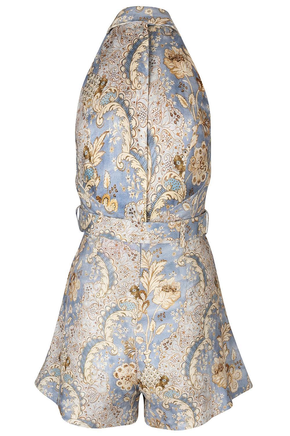 Daylight Halter Playsuit-BLUE-0-CLOTHINGDRESSCASUAL-ZIMMERMANN