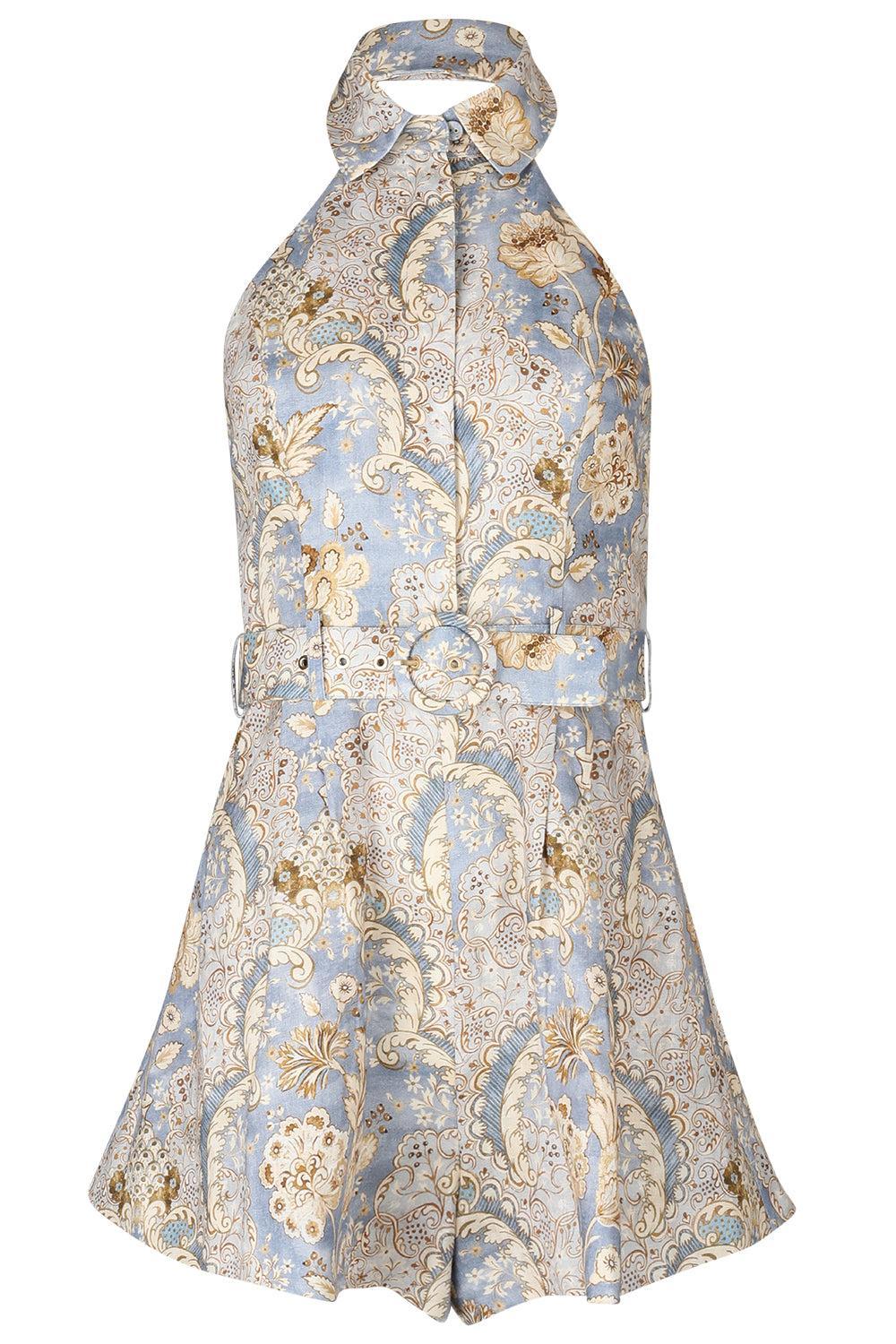 Daylight Halter Playsuit-BLUE-0-CLOTHINGDRESSCASUAL-ZIMMERMANN