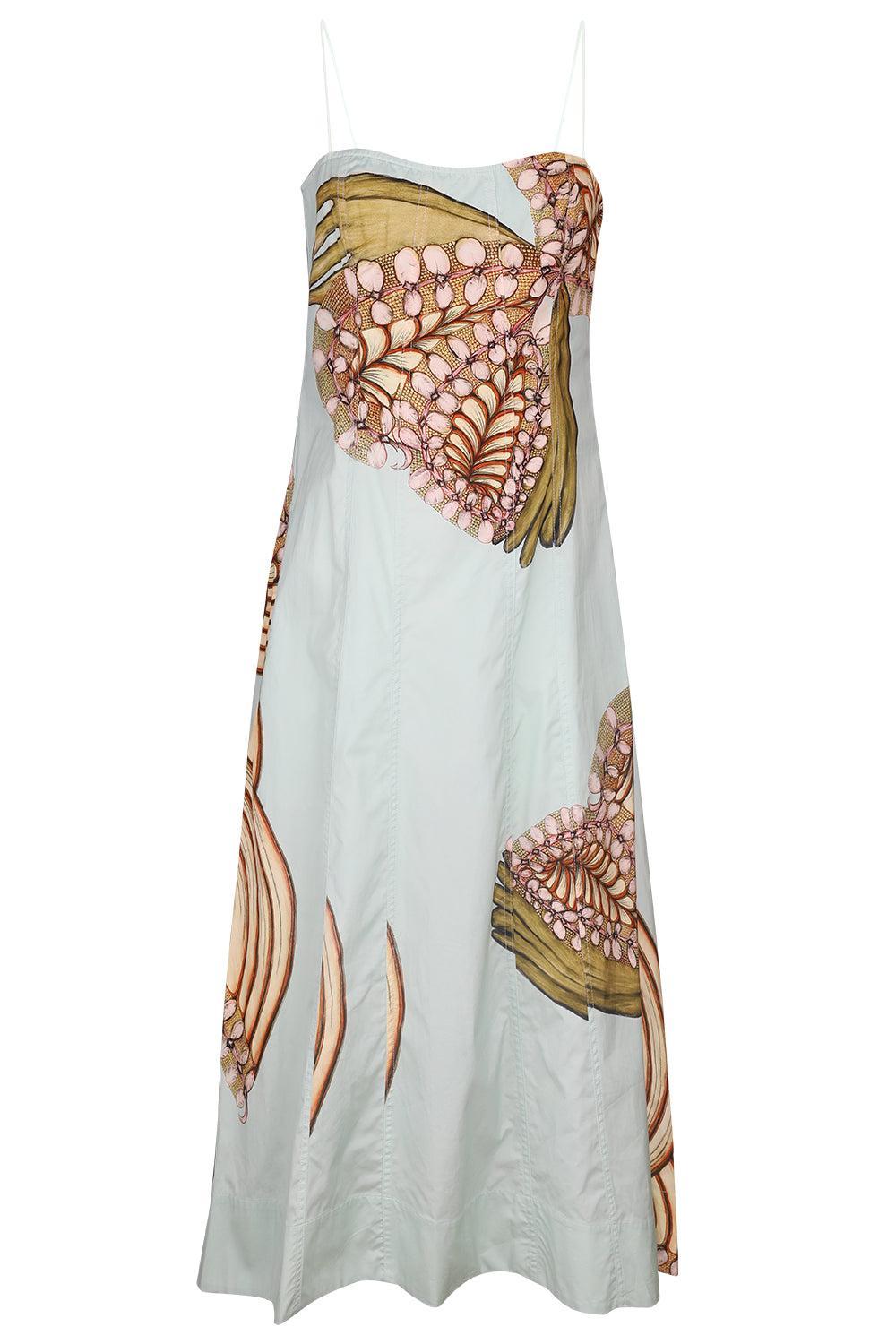 Vesela Cami Midi Dress-GREEN-0-CLOTHINGDRESSCASUAL-ULLA JOHNSON