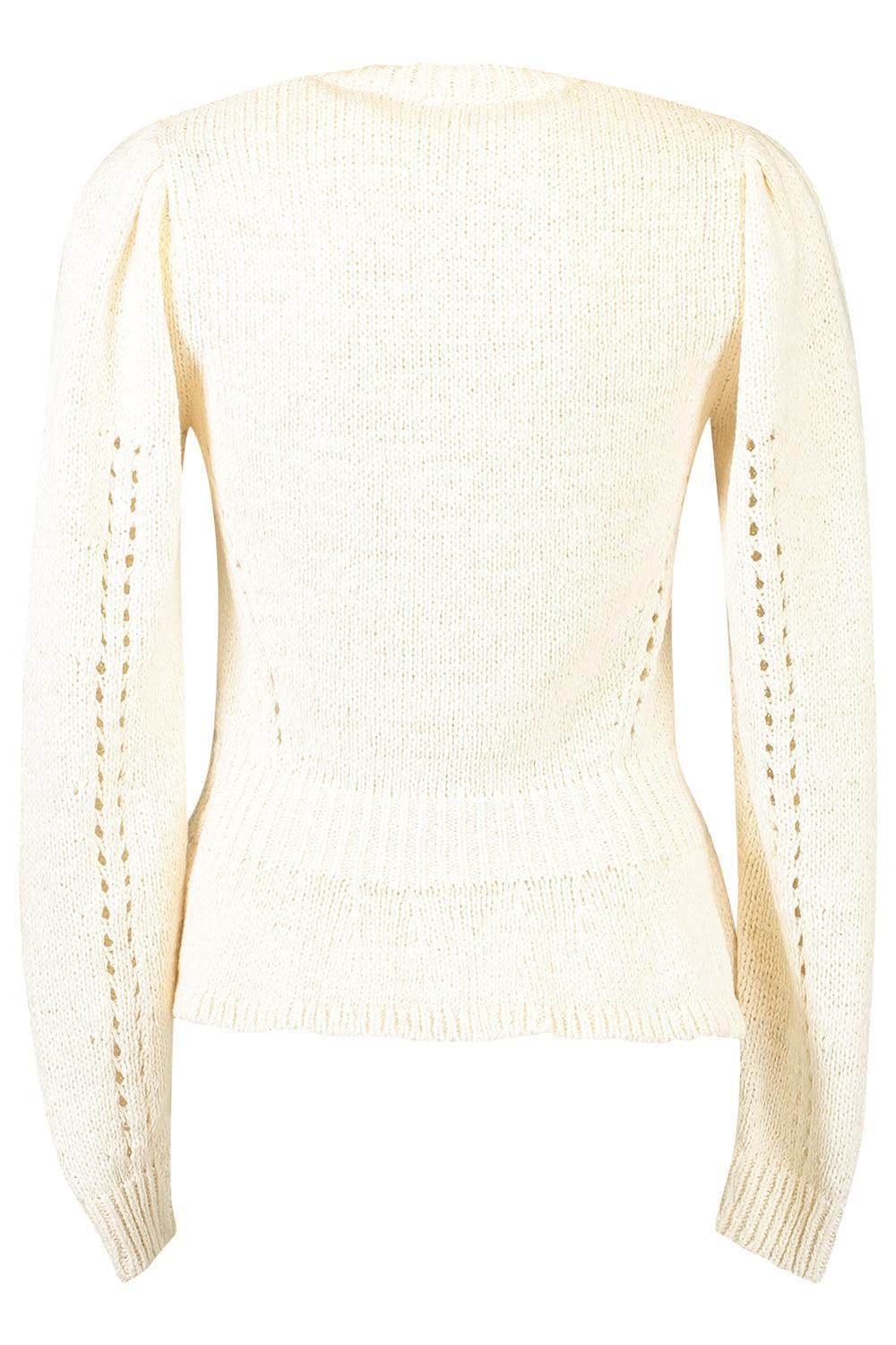 Aurelie Peplum Pullover-CREAM-P-CLOTHINGTOPBLOUSE-ULLA JOHNSON