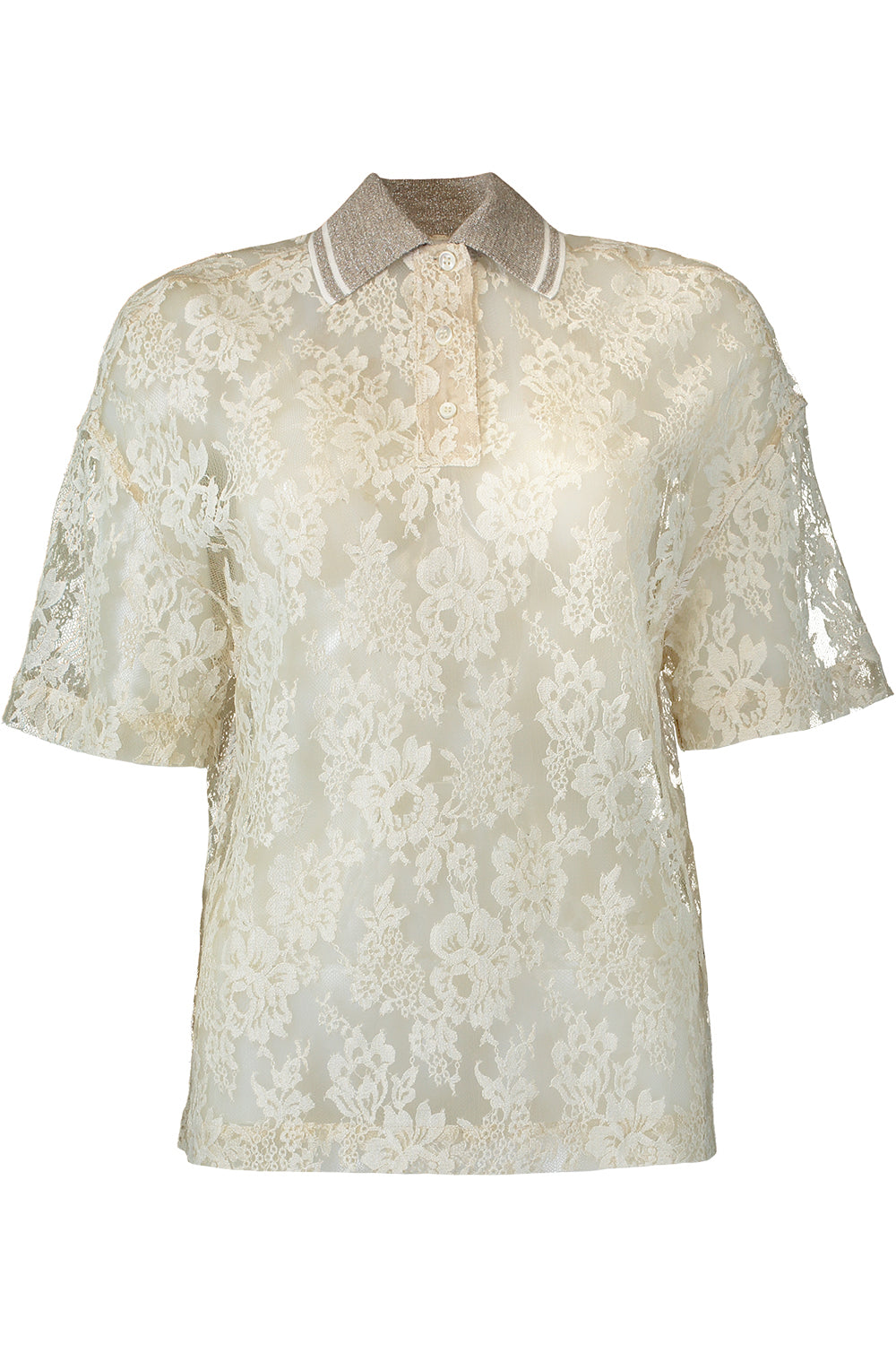 Shiny Collar Precious Pullover