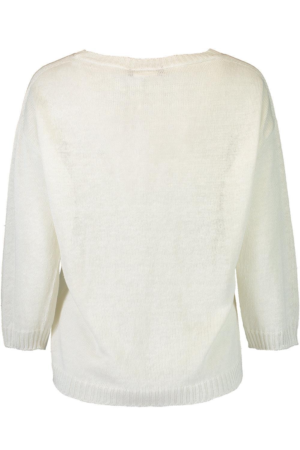 Cannone Sweater-WHITE-XS-CLOTHINGTOPSWEATER-MAX MARA