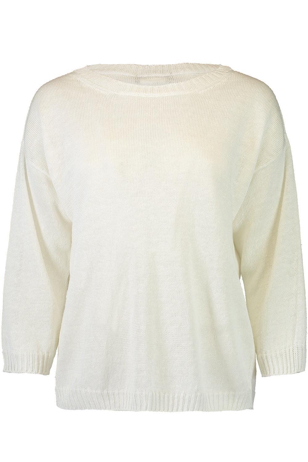 Cannone Sweater-WHITE-XS-CLOTHINGTOPSWEATER-MAX MARA