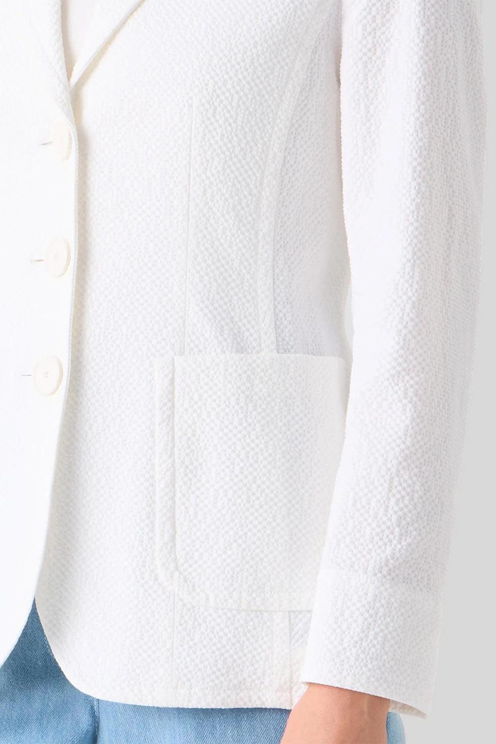 Stretch Blazer-CREAM-2-CLOTHINGJACKETBLAZERS-AKRIS PUNTO