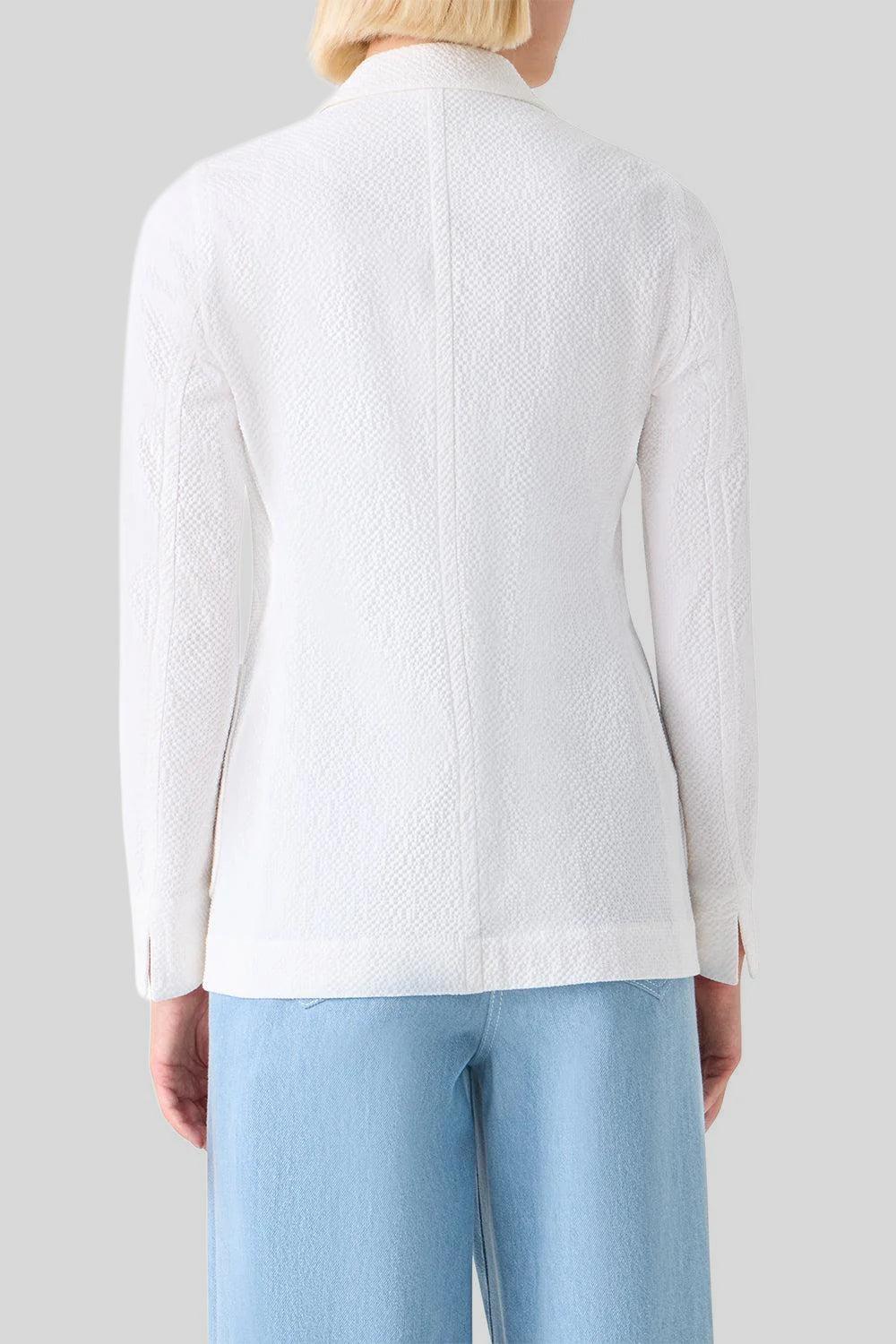 Stretch Blazer-CREAM-2-CLOTHINGJACKETBLAZERS-AKRIS PUNTO