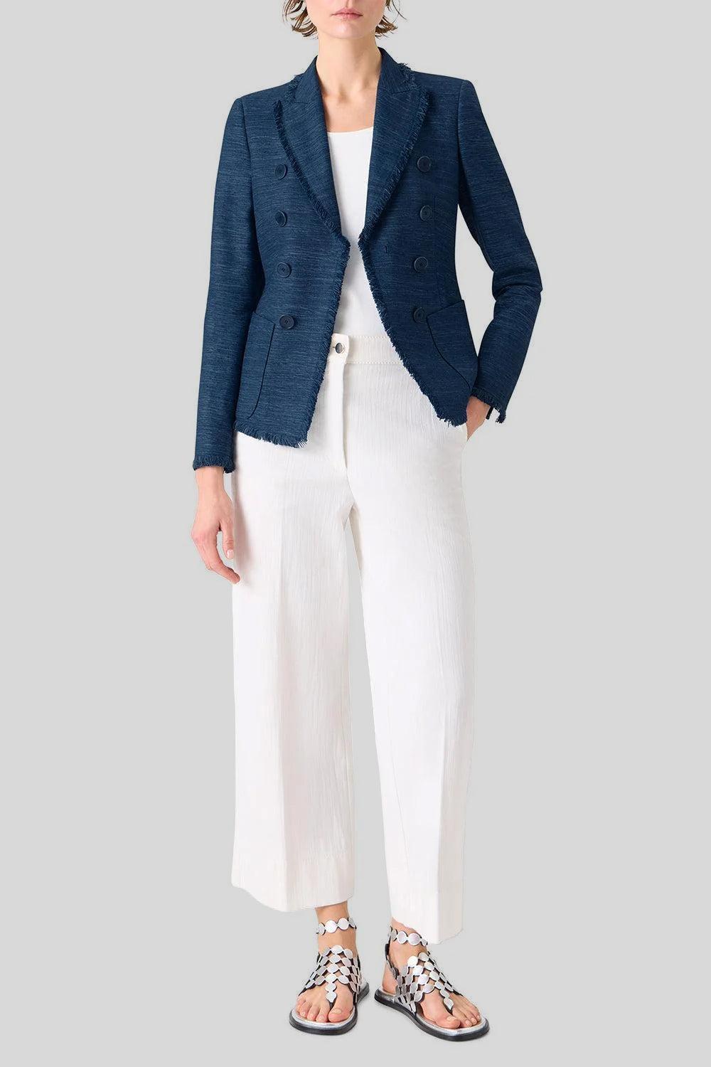  Fitted Blazer-BLUE-4-CLOTHINGJACKETBLAZERS-AKRIS PUNTO 