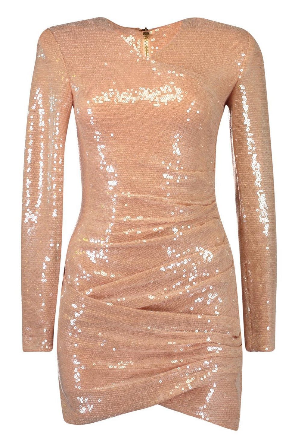 balmain long sleeve dress Color:NUDE GOLD 900+ African Dress ideas allowing the jacquard’s subtle Sizes_fr_3