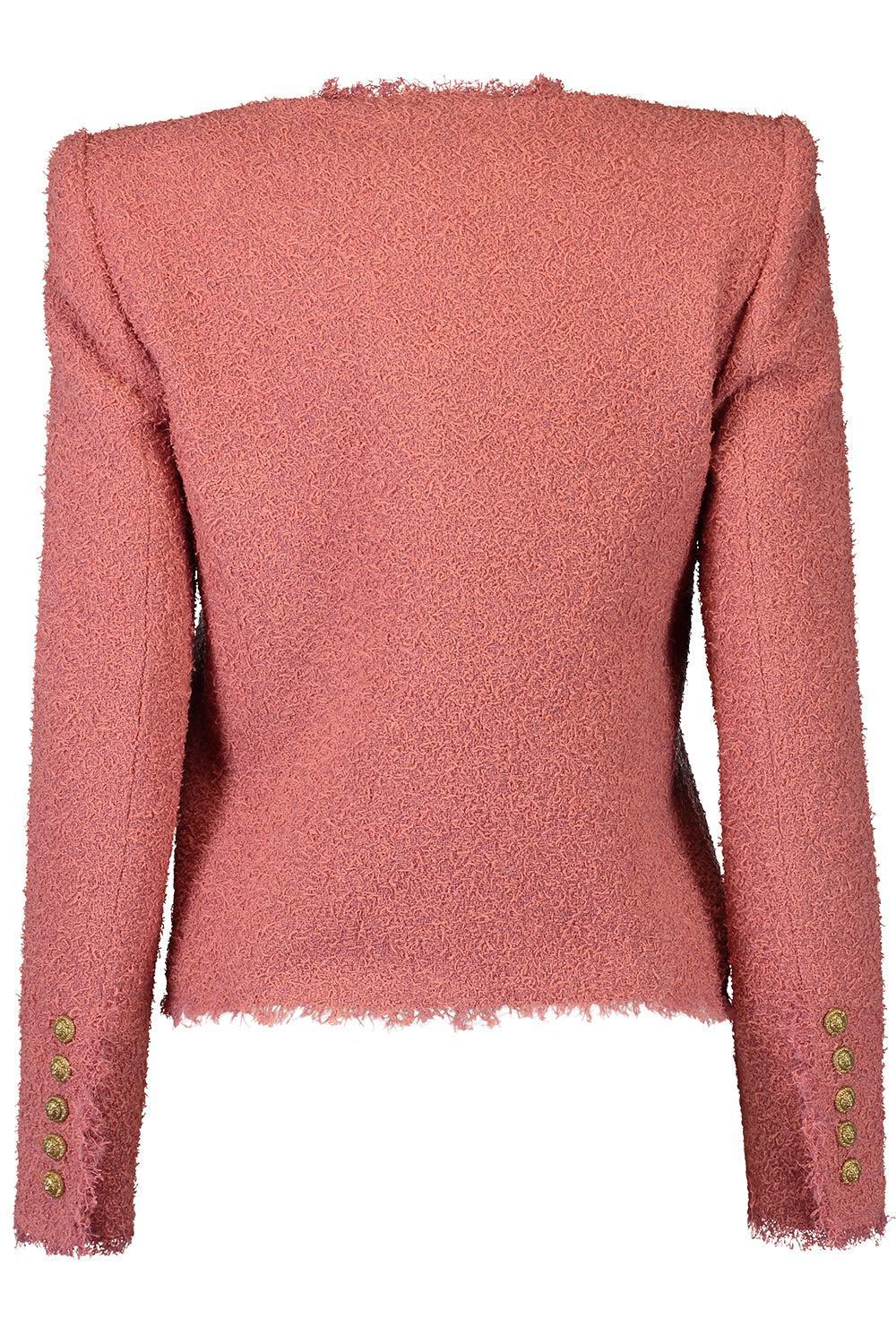 Spencer Jacket - Rose-PINK-36-CLOTHINGTOPCARDIGAN-BALMAIN