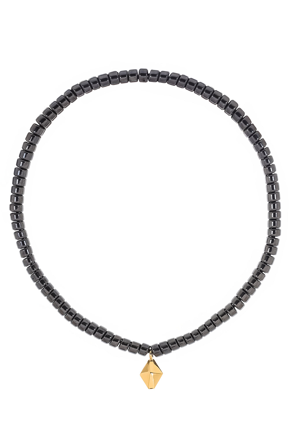 Hematitie Beaded Bracelet-YELLOW GOLD-7.5-JEWELRYFINE JEWELBRACELET O-WALTERS FAITH