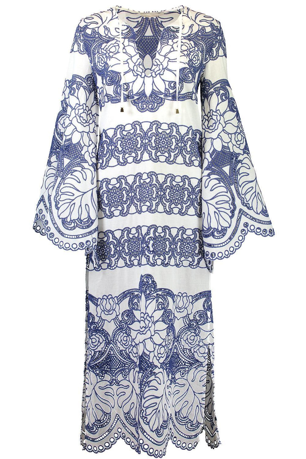 borgo de nor blue dress Borgo de Nor | Posie Cotton Dress in Barocco