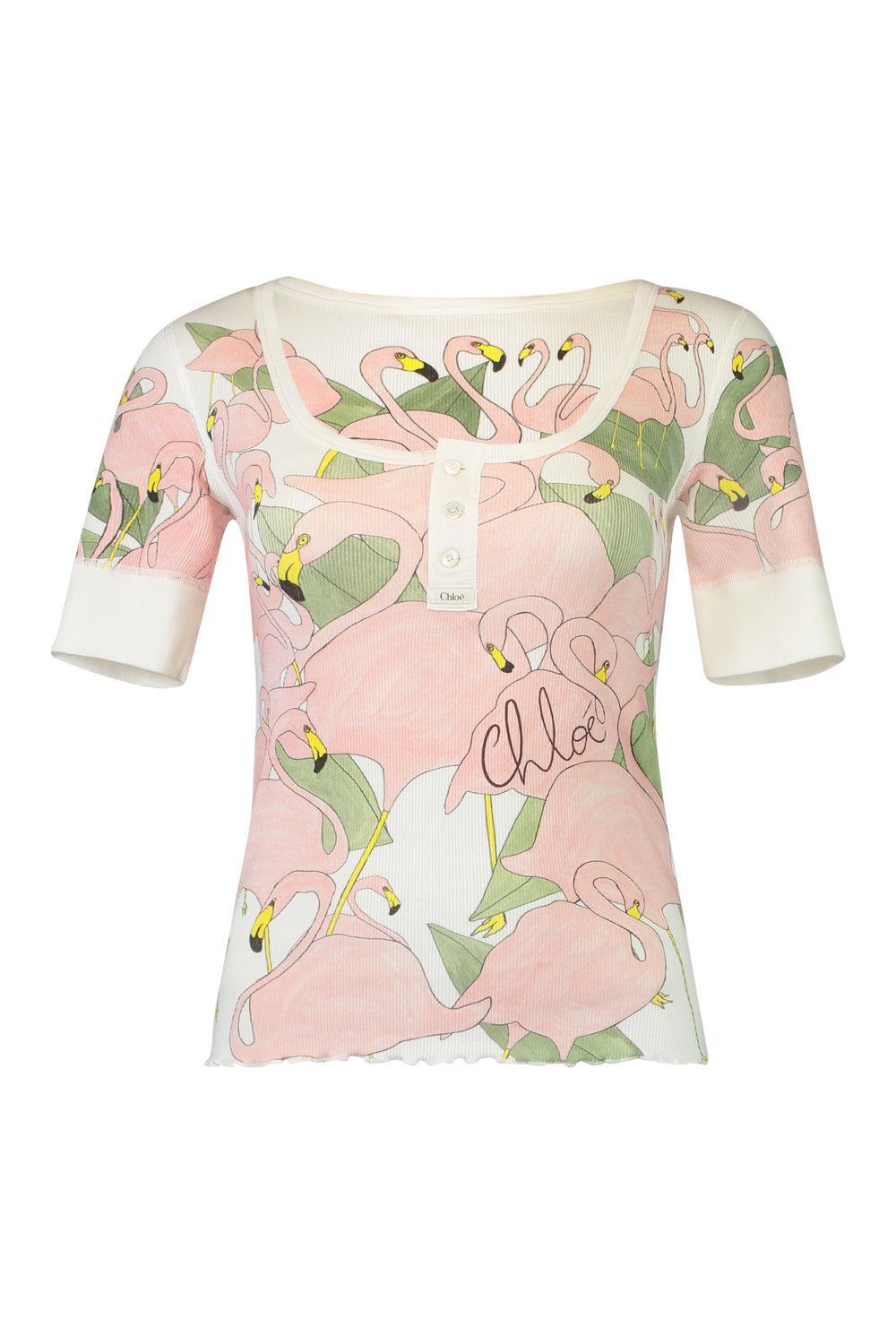 Logo Henley Shirt-MULTI-XS-CLOTHINGTOPBLOUSE-CHLOÉ
