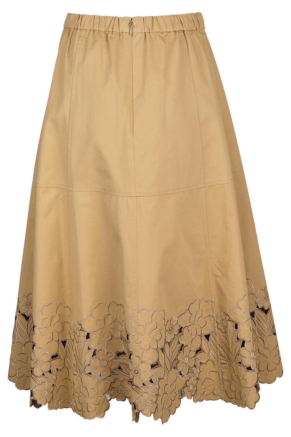 Bobbi Skirt - Khaki-BROWN-0-CLOTHINGSKIRTMIDI-CHRISTY LYNN