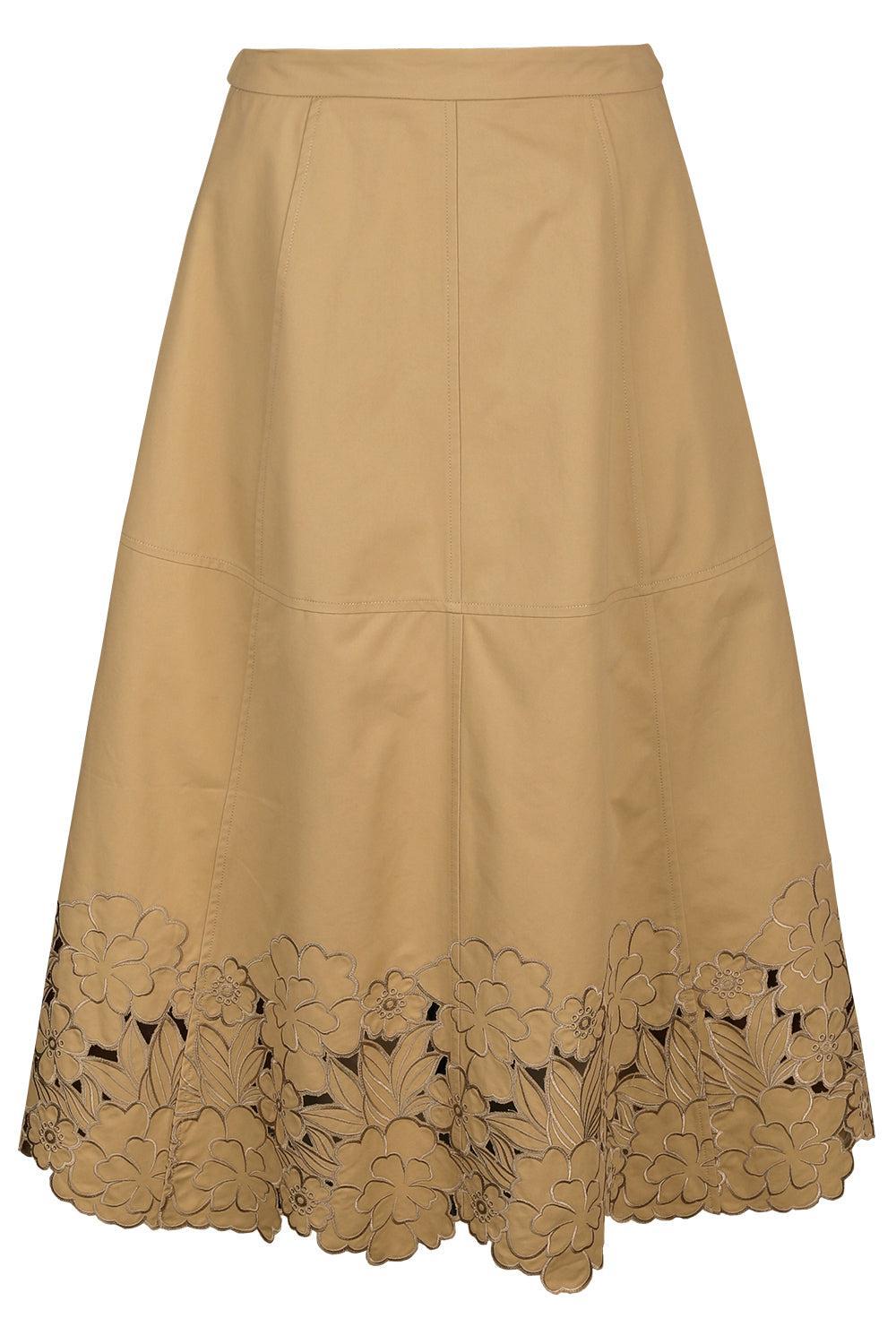 Bobbi Skirt - Khaki-BROWN-0-CLOTHINGSKIRTMIDI-CHRISTY LYNN