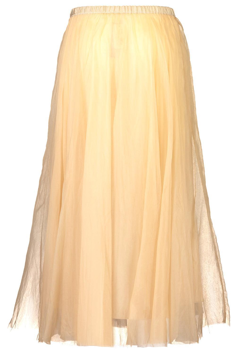 Draped Midi Skirt-BROWN-XS-CLOTHINGSKIRTMIDI-LOUIZA BABOURYAN