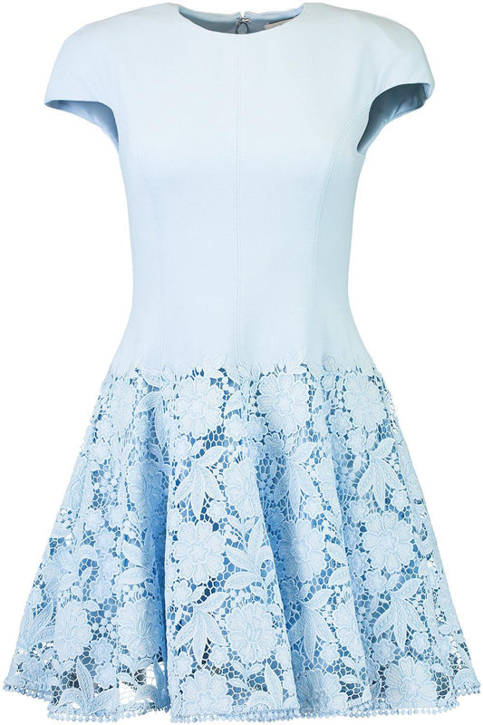 Cap Sleeve Mini Dress-BLUE-2-CLOTHINGDRESSCASUAL-SELF-PORTRAIT