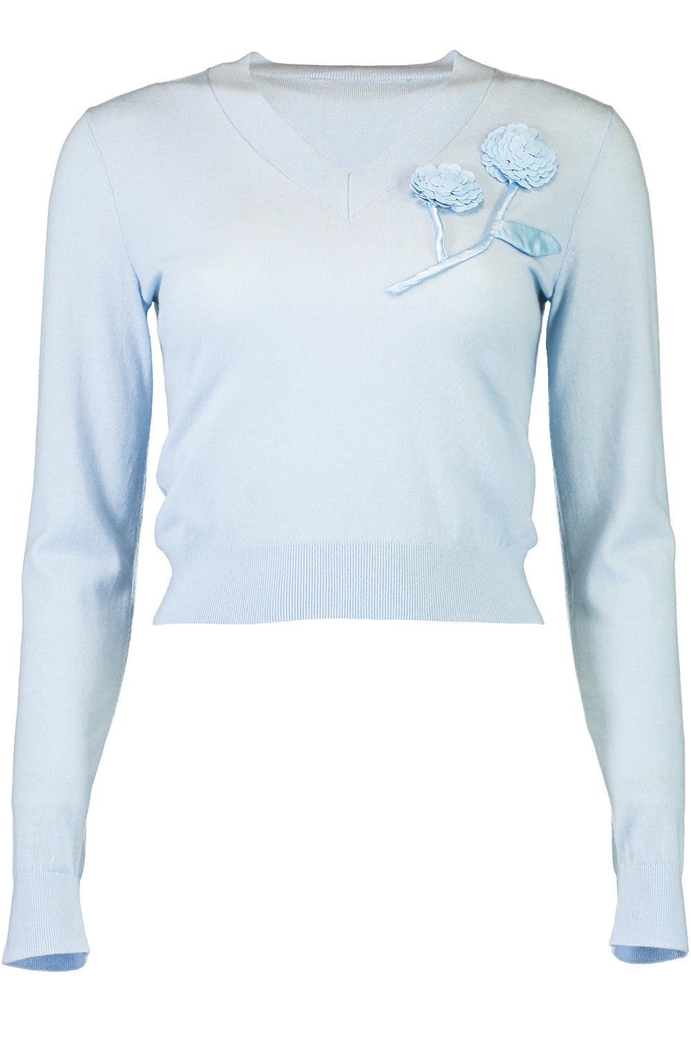 3D Rose Jumper-BLUE-XS-CLOTHINGTOPKNITS-SELF-PORTRAIT