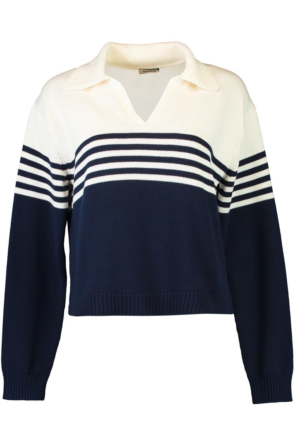 Jules Polo - Midnight Stripe-STRIPE-XS-CLOTHINGTOPKNITS-SIMKHAI