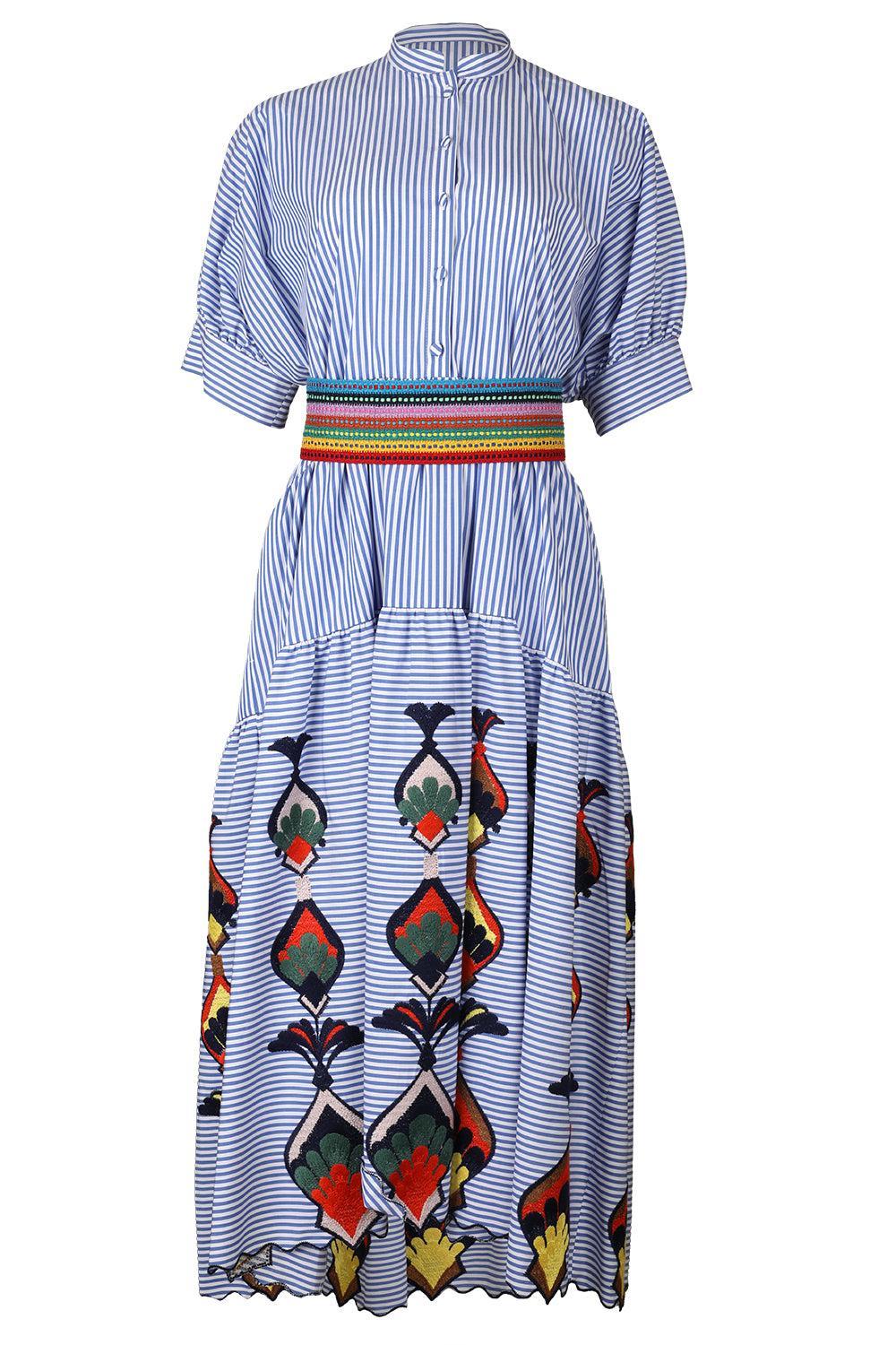 Oversized Midi Dress-STRIPE-32-CLOTHINGDRESSCASUAL-MAISON COMMON