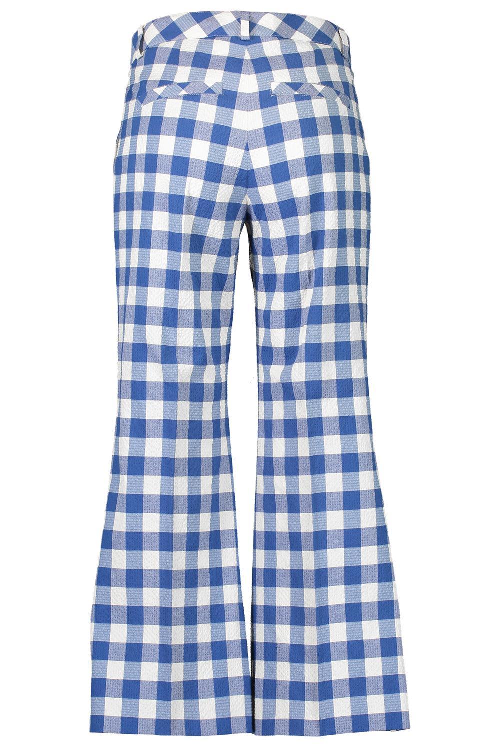 Seersucker Flared Pant-BLUE-32-CLOTHINGPANTSLIM FIT-MAISON COMMON
