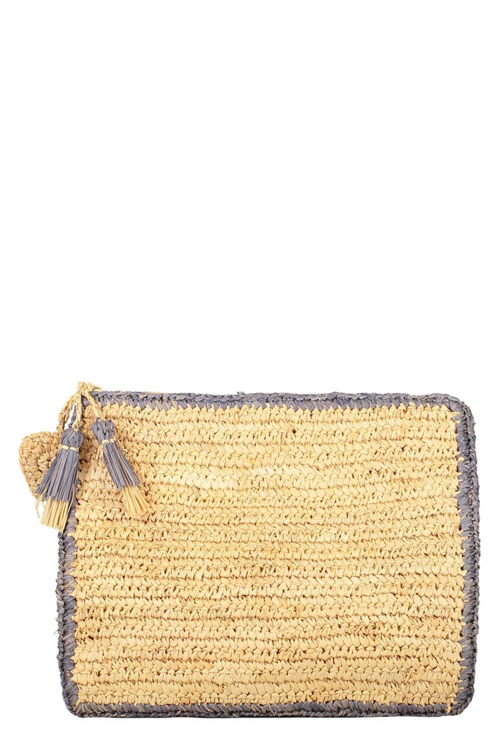 Large Trim Pouch - Denim Blue-BLUE-HANDBAGCLUTCHES-AERIN LAUDER