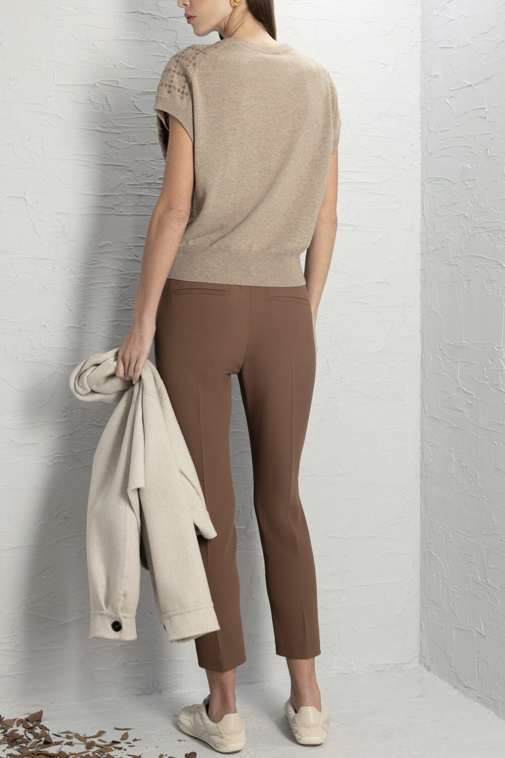 Stretch Tab Pant - Date-BROWN-36-CLOTHINGPANTSLIM FIT-BRUNELLO CUCINELLI