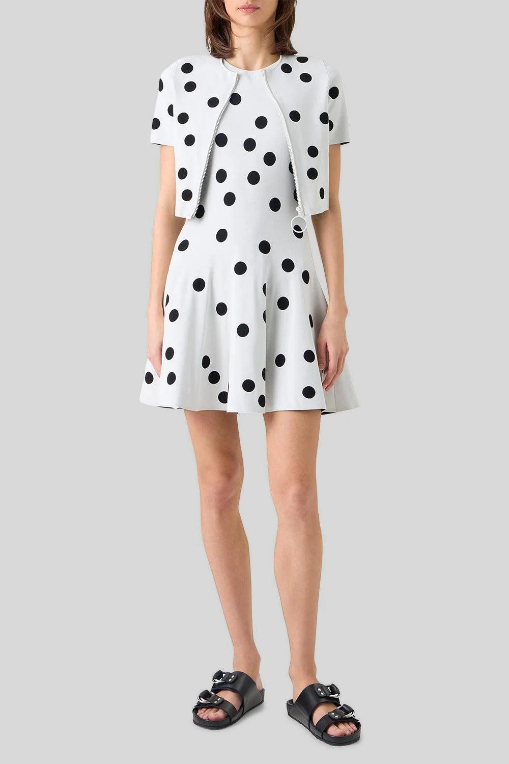 Short Sleeve Crop Cardigan-POLKADOT-2-CLOTHINGTOPCARDIGAN-AKRIS PUNTO
