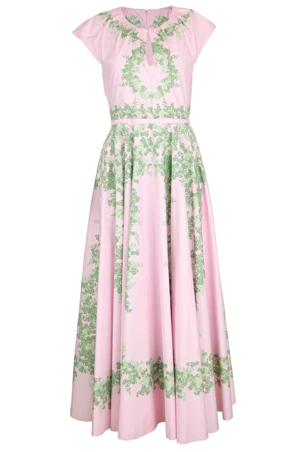 Floral Cap Sleeve Garland Dress