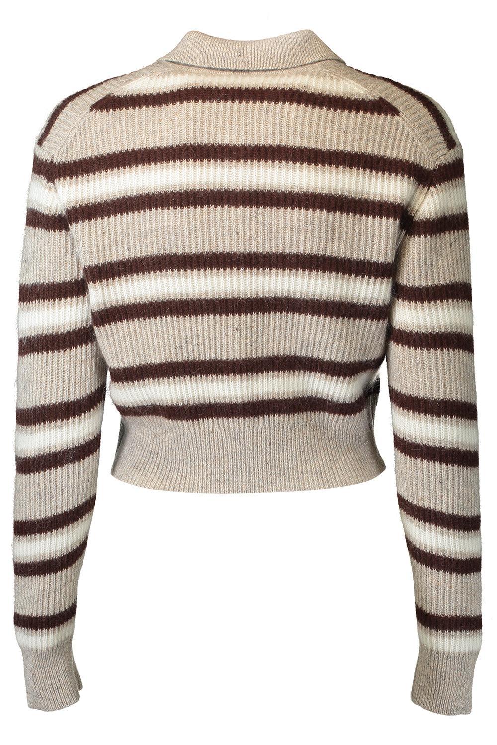 Sparkling Multi Stripe Button Cardigan-STRIPE-XS-CLOTHINGTOPCARDIGAN-BRUNELLO CUCINELLI