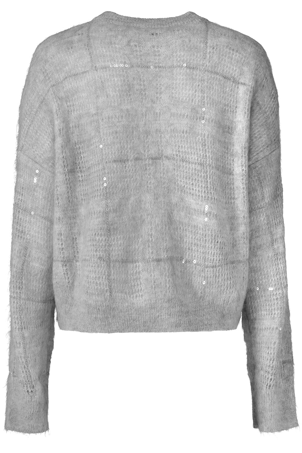 Long Sleeve Plaid Embroiered Sweater