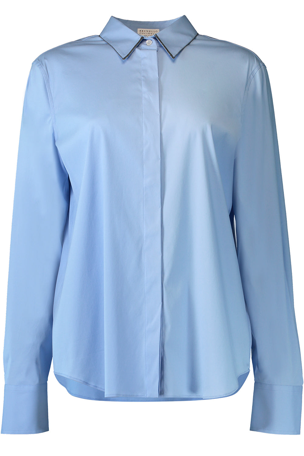 Stretch Monili Collar Shirt