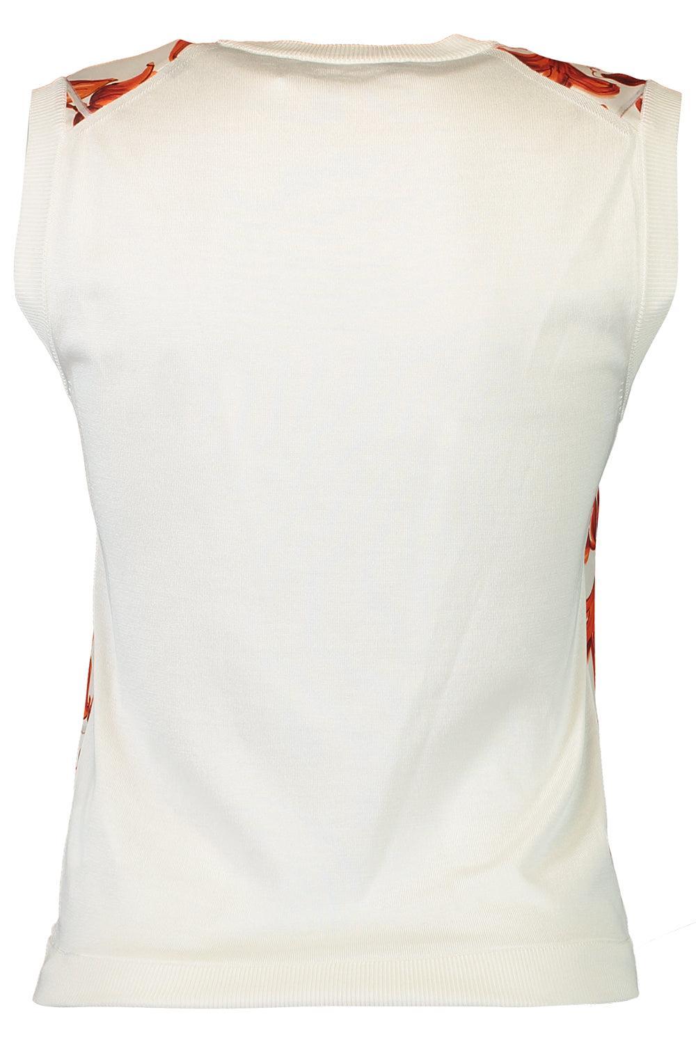 Knit Tank - Maiolica Print-ORANGE-38-CLOTHINGTOPKNITS-DOLCE & GABBANA