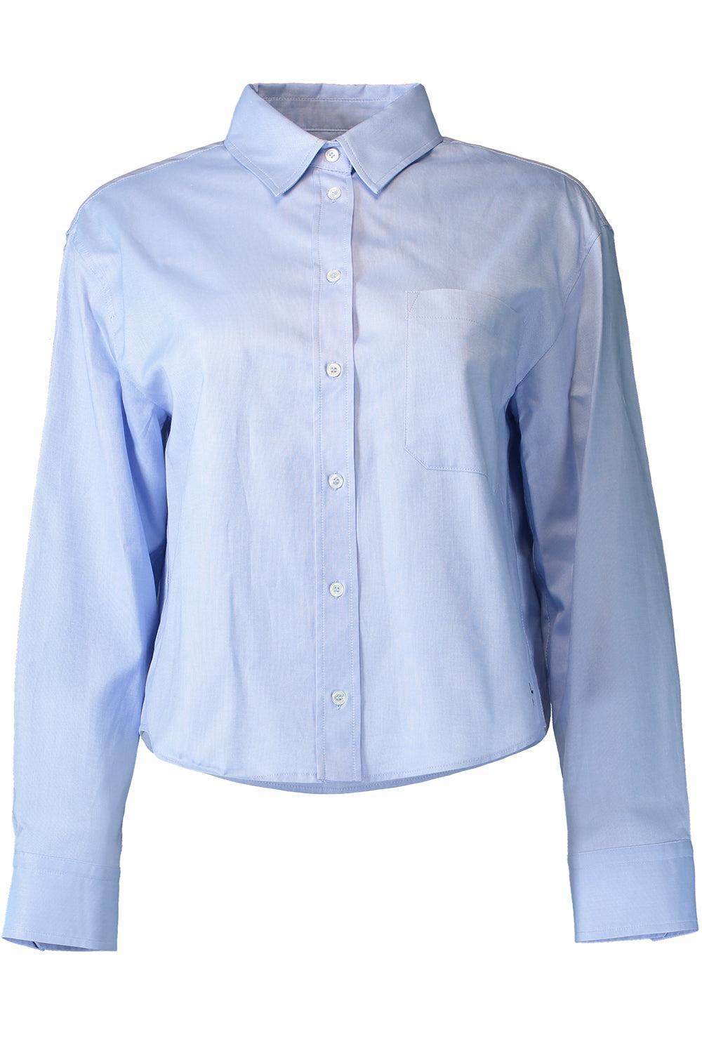 Button-Up Shirt-BLUE-2-CLOTHINGTOPBLOUSE-MAX MARA